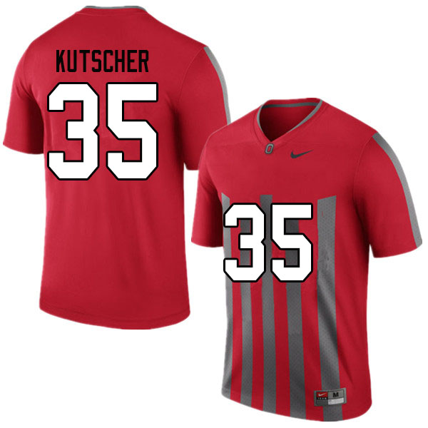 Men #35 Austin Kutscher Ohio State Buckeyes College Football Jerseys Sale-Throwback
